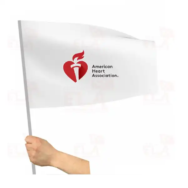 American Heart Association Sopal Bayrak ve Flamalar