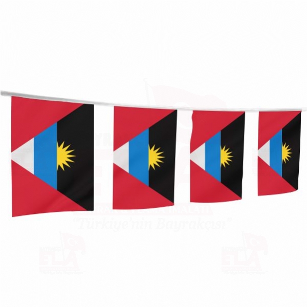Antigua ve Barbuda pe Dizili Flamalar ve Bayraklar