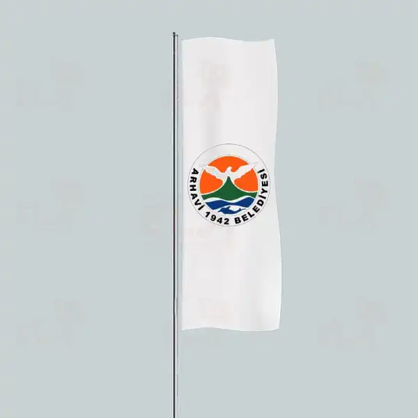 Arhavi Belediyesi Yatay ekilen Flamalar ve Bayraklar