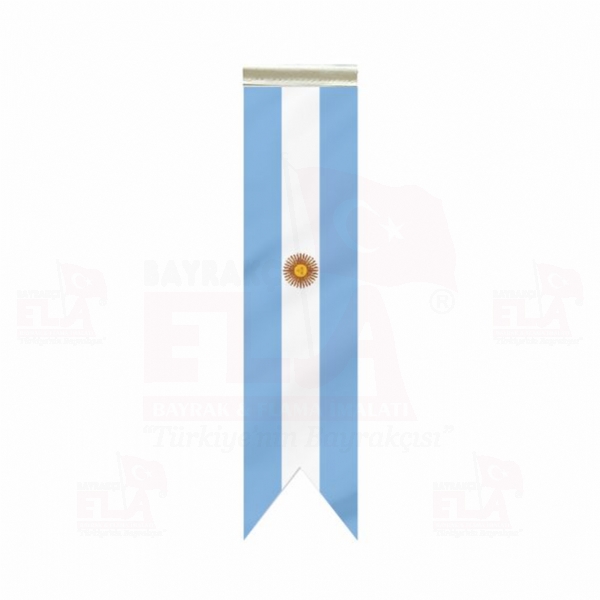 Arjantin zel Logolu Masa Bayra