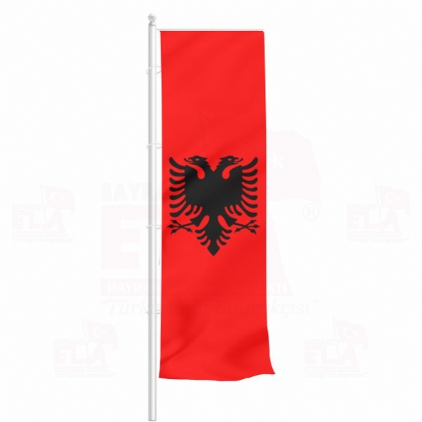 Arnavutluk Yatay ekilen Flamalar ve Bayraklar