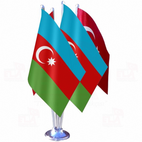 Azerbaycan Drtl zel Masa Bayra