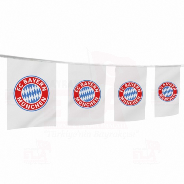FC Bayern Mnchen pe Dizili Flamalar ve Bayraklar