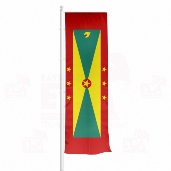 Grenada Yatay ekilen Flamalar ve Bayraklar