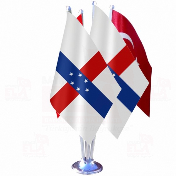 Hollanda Antilleri Drtl zel Masa Bayra