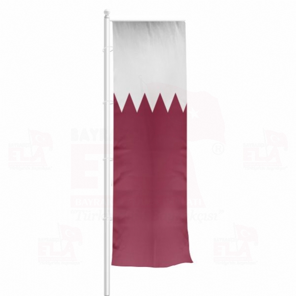 Katar Yatay ekilen Flamalar ve Bayraklar