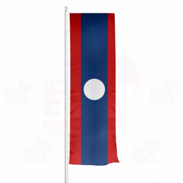 Laos Yatay ekilen Flamalar ve Bayraklar