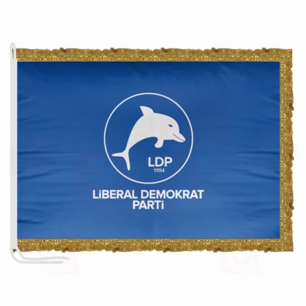 Liberal Demokrat Parti Mavi Saten Makam Flamas