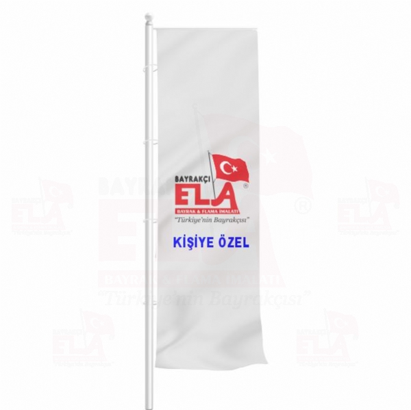 Logolu  Yatay ekilen Flamalar ve Bayraklar