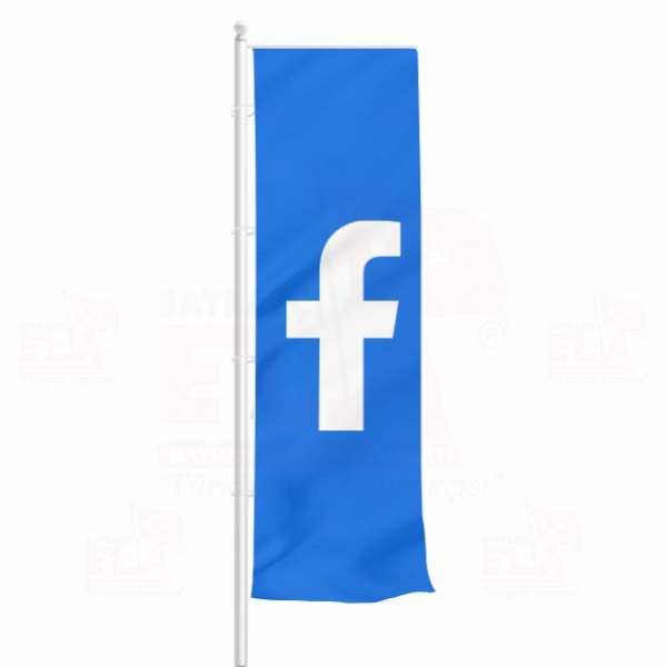 Mavi Facebook Yatay ekilen Flamalar ve Bayraklar