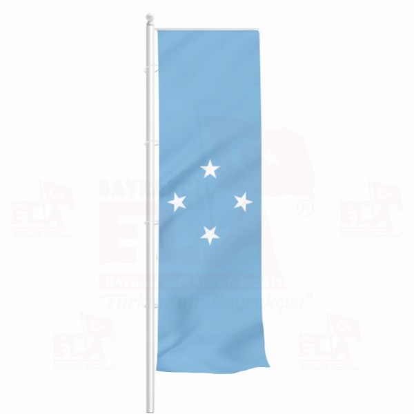 Mikronezya Yatay ekilen Flamalar ve Bayraklar