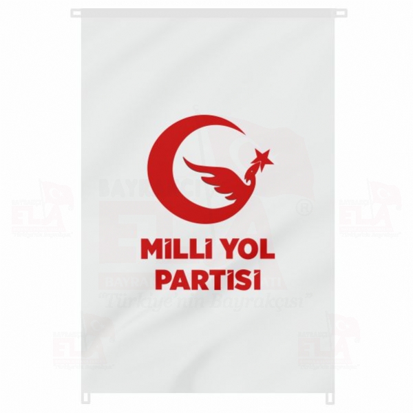 Milli Yol Partisi Bina Boyu Bayraklar
