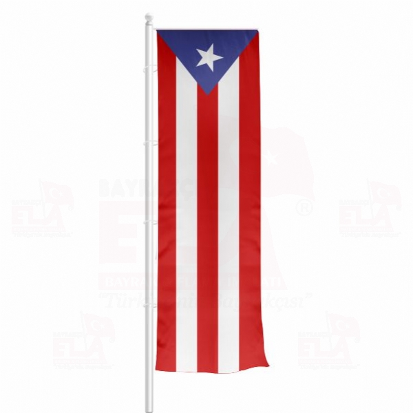 Porto Riko Yatay ekilen Flamalar ve Bayraklar