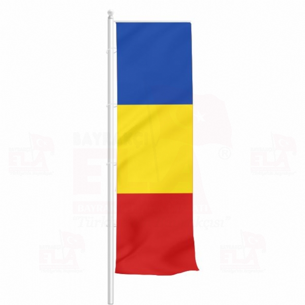 Romanya Yatay ekilen Flamalar ve Bayraklar