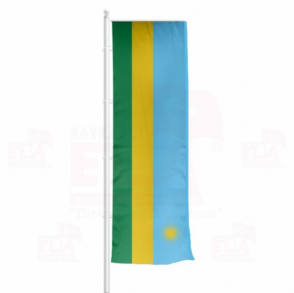 Ruanda Yatay ekilen Flamalar ve Bayraklar