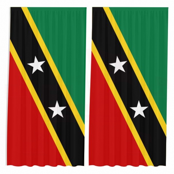 Saint Kitts ve Nevis Baskl Gnelik Perdeler