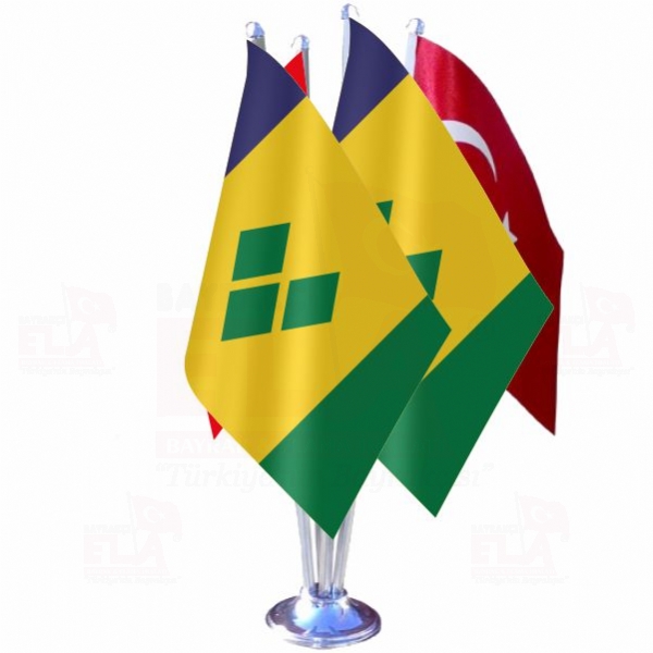 Saint Vincent ve Grenadinler Drtl zel Masa Bayra