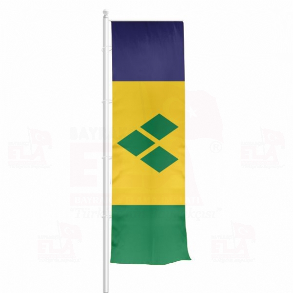 Saint Vincent ve Grenadinler Yatay ekilen Flamalar ve Bayraklar