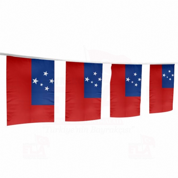 Samoa pe Dizili Flamalar ve Bayraklar