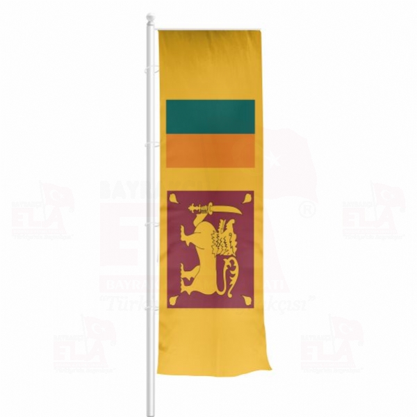 Sri Lanka Yatay ekilen Flamalar ve Bayraklar