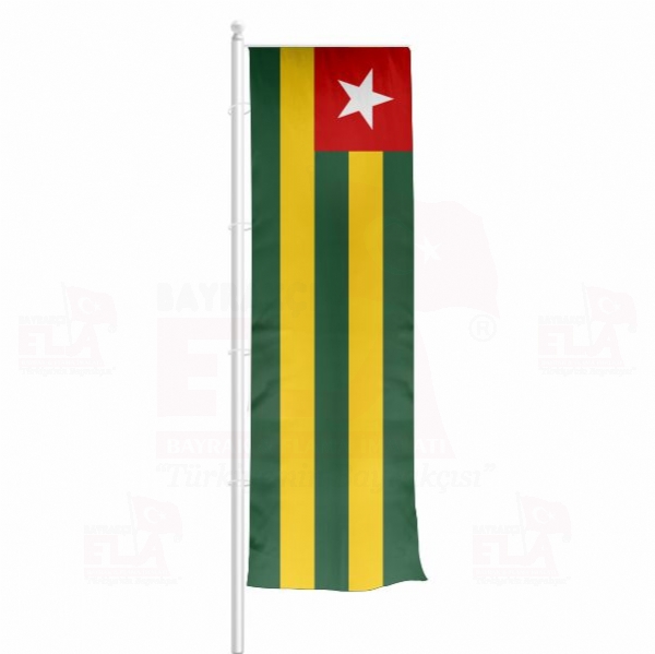 Togo Yatay ekilen Flamalar ve Bayraklar