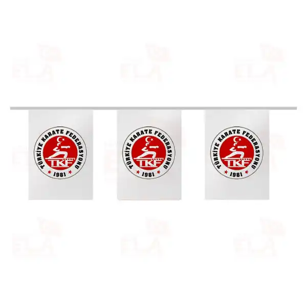 Trkiye Karate Federasyonu pe Dizili Flamalar ve Bayraklar