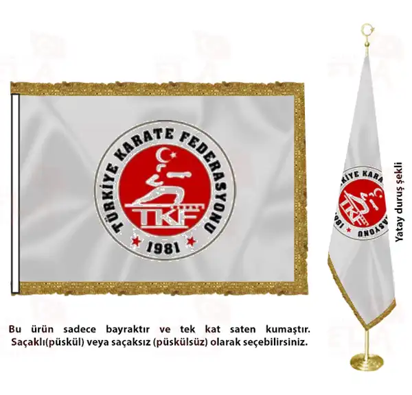 Trkiye Karate Federasyonu Saten Makam Flamas