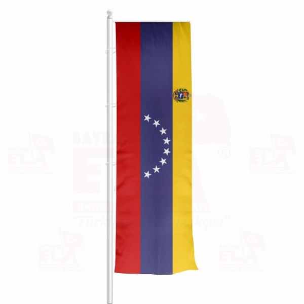 Venezuela Yatay ekilen Flamalar ve Bayraklar