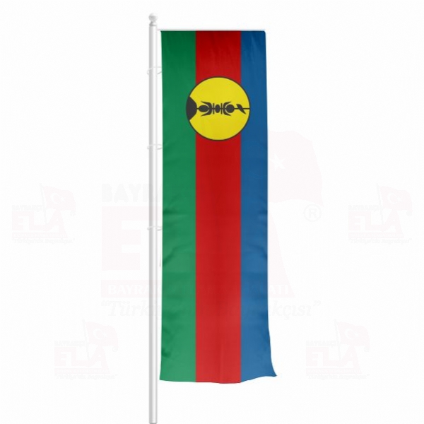 Yeni Kaledonya Yatay ekilen Flamalar ve Bayraklar