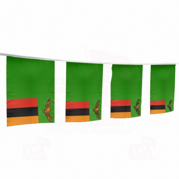 Zambiya pe Dizili Flamalar ve Bayraklar