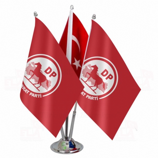 l Demokrat Parti Krmz Logolu Masa Bayra