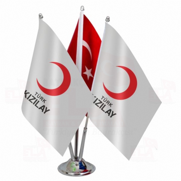l Trk Kzlay Logolu Masa Bayra