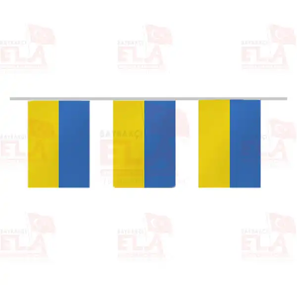 Ukrayna pe Dizili Flamalar ve Bayraklar