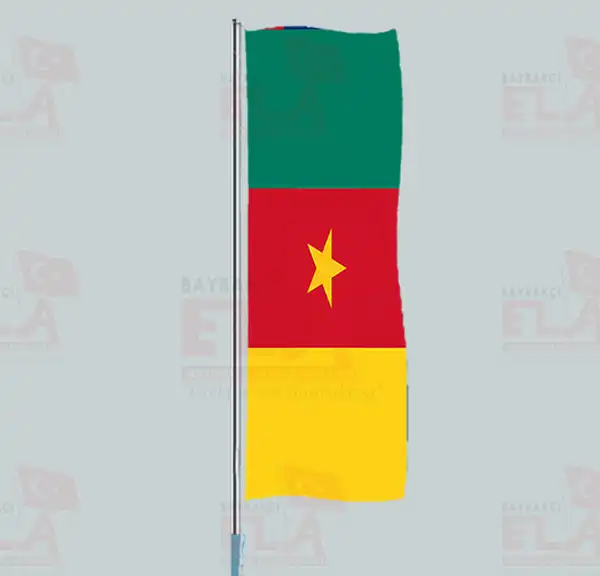 Kamerun Yatay ekilen Flamalar ve Bayraklar