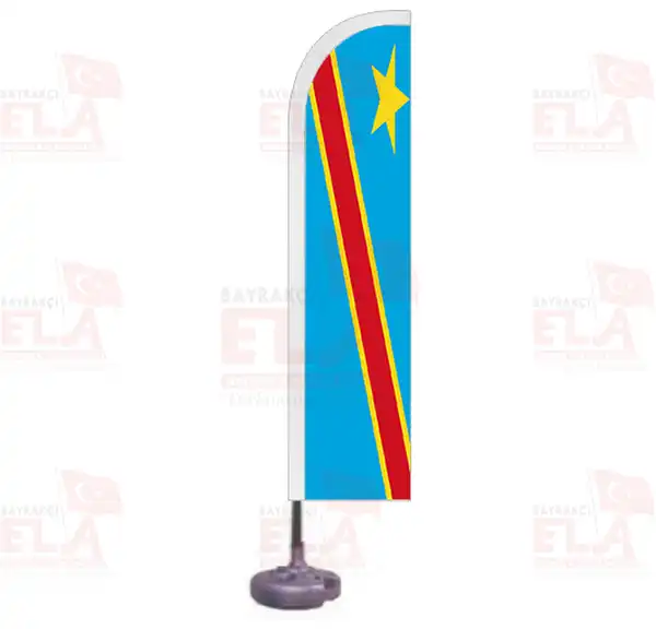 Demokratik Kongo Cumhuriyeti Plaj Bayra ve Yelken Bayra