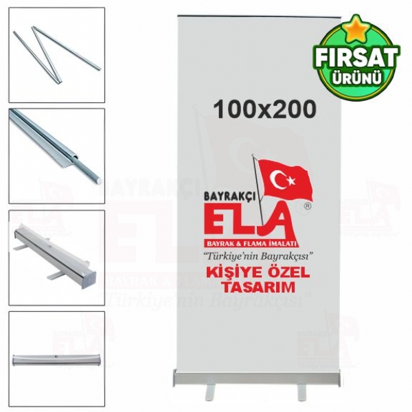 100x200 Roll Up Banner Bask