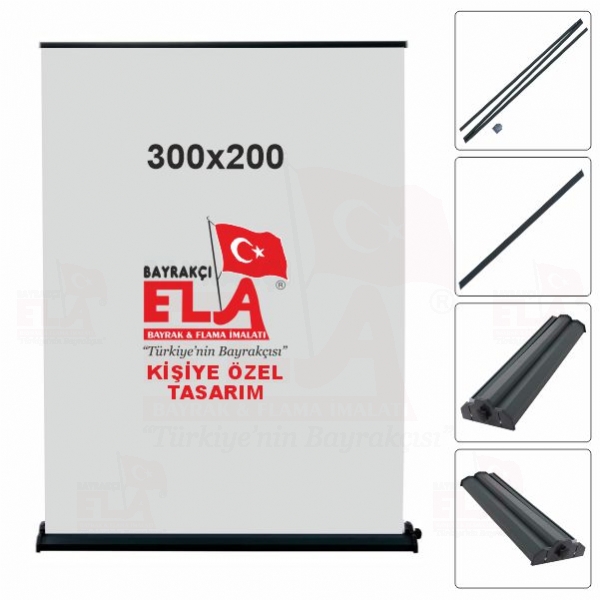 300x200 Roll Up Banner Bask