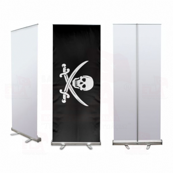 Calico Jack Jolly Roger Banner Roll Up