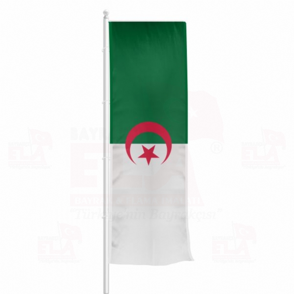 Cezayir Yatay ekilen Flamalar ve Bayraklar