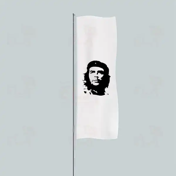 Che Guevara Yatay ekilen Flamalar ve Bayraklar