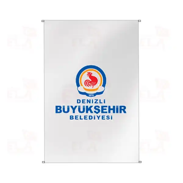 Denizli Bykehir Belediyesi Bina Boyu Bayraklar