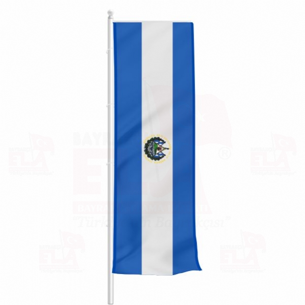 El Salvador Yatay ekilen Flamalar ve Bayraklar