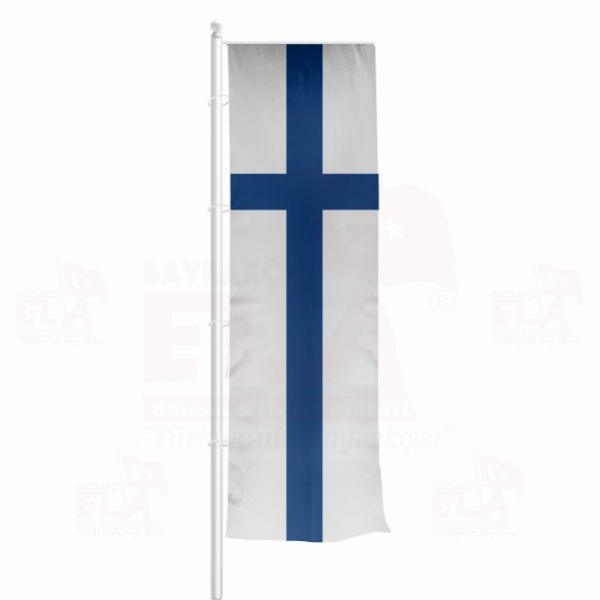 Finlandiya Yatay ekilen Flamalar ve Bayraklar