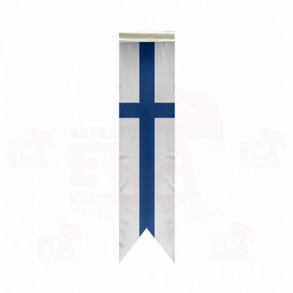 Finlandiya zel Logolu Masa Bayra