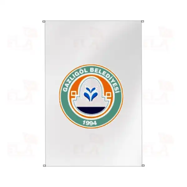 Gazlgl Belediyesi Bina Boyu Bayraklar