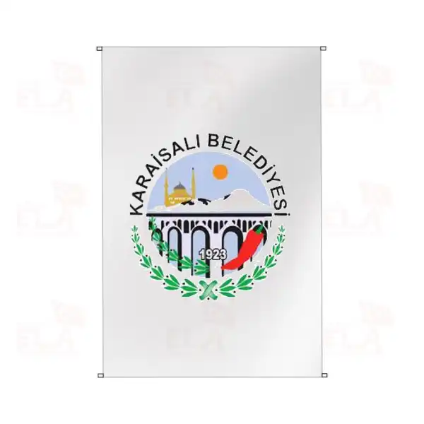 Karaisal Belediyesi Bina Boyu Bayraklar
