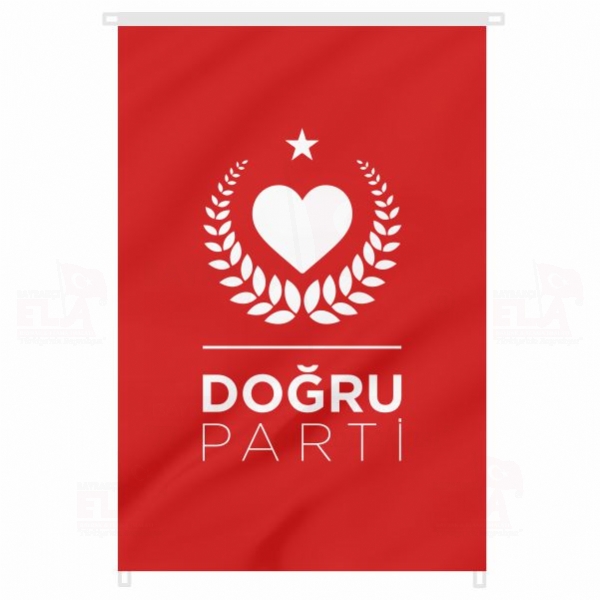 Krmz Doru Parti Bina Boyu Bayraklar