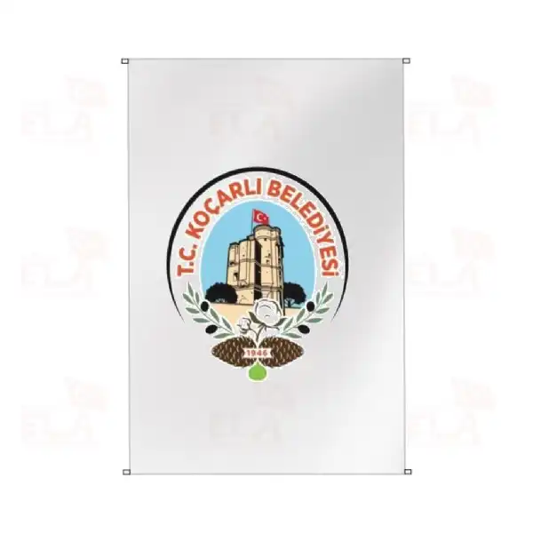 Koarl Belediyesi Bina Boyu Bayraklar