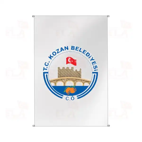 Kozan Belediyesi Bina Boyu Bayraklar