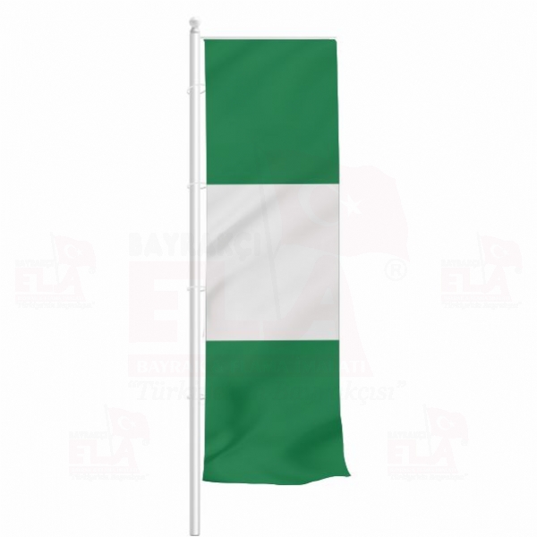 Nijerya Yatay ekilen Flamalar ve Bayraklar